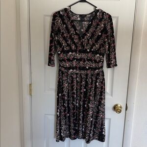 Alfani Black and Pink Long Sleeve Dress